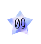 数字スタンプ（星）（個別スタンプ：10）
