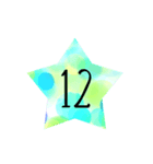 数字スタンプ（星）（個別スタンプ：13）