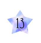 数字スタンプ（星）（個別スタンプ：14）