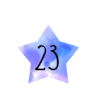 数字スタンプ（星）（個別スタンプ：24）