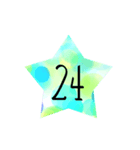 数字スタンプ（星）（個別スタンプ：25）