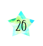数字スタンプ（星）（個別スタンプ：27）