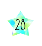 数字スタンプ（星）（個別スタンプ：29）