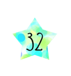 数字スタンプ（星）（個別スタンプ：33）