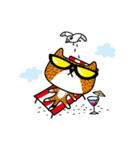 Cat JU - Let's vacation（個別スタンプ：8）
