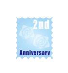 1～40周年記念日切手（個別スタンプ：2）