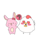 ニワトリくんとウサギちゃんの日常（個別スタンプ：21）