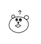 シンプル表情くま。（個別スタンプ：18）