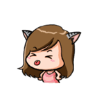 Adorable Girl - nekomimi（個別スタンプ：1）