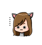 Adorable Girl - nekomimi（個別スタンプ：8）