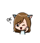 Adorable Girl - nekomimi（個別スタンプ：12）