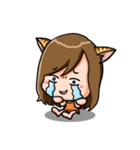 Adorable Girl - nekomimi（個別スタンプ：22）