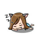 Adorable Girl - nekomimi（個別スタンプ：25）