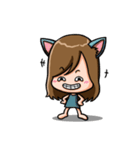 Adorable Girl - nekomimi（個別スタンプ：40）