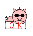 Sunglasses Pig（個別スタンプ：4）