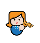 Square Salarywoman（個別スタンプ：7）