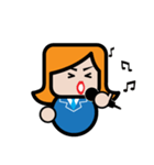 Square Salarywoman（個別スタンプ：21）