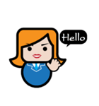 Square Salarywoman（個別スタンプ：22）