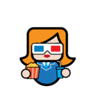 Square Salarywoman（個別スタンプ：27）