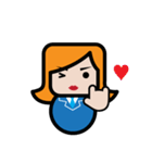 Square Salarywoman（個別スタンプ：32）