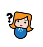 Square Salarywoman（個別スタンプ：34）