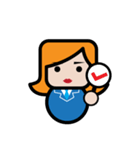 Square Salarywoman（個別スタンプ：36）