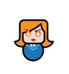 Square Salarywoman（個別スタンプ：37）