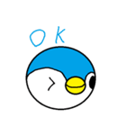 水色ペンギンのペンペン（個別スタンプ：1）
