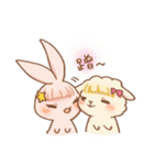 rabbit NANA ＆ sheep RIRI（個別スタンプ：7）