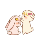 rabbit NANA ＆ sheep RIRI（個別スタンプ：8）