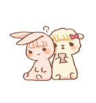 rabbit NANA ＆ sheep RIRI（個別スタンプ：12）