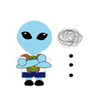 UFO small blue1（個別スタンプ：4）