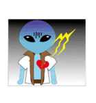 UFO small blue1（個別スタンプ：6）