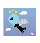 UFO small blue1（個別スタンプ：20）