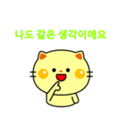 猫の感情スタンプ(韓国語)（個別スタンプ：16）