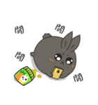 black black rabbit 4（個別スタンプ：34）