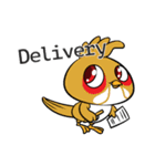 Fancy Red whiskered bulbul V. Eng（個別スタンプ：30）