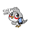 Fancy Red whiskered bulbul V. Eng（個別スタンプ：32）