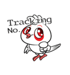 Fancy Red whiskered bulbul V. Eng（個別スタンプ：36）