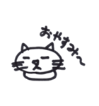 ペン画ねこ（個別スタンプ：1）