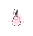 ゆるだるうさぎ（個別スタンプ：4）