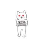 擬人化シロネコ（個別スタンプ：6）