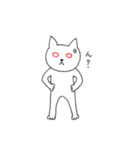 擬人化シロネコ（個別スタンプ：11）