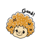 アフロっ娘ほっこり系 さーやとねずみ（個別スタンプ：1）
