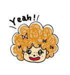 アフロっ娘ほっこり系 さーやとねずみ（個別スタンプ：3）