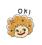 アフロっ娘ほっこり系 さーやとねずみ（個別スタンプ：7）