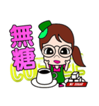 Coffee shop young girl（個別スタンプ：13）