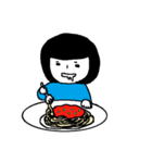 食いしん坊な女の子（個別スタンプ：17）