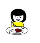 食いしん坊な女の子（個別スタンプ：18）
