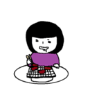 食いしん坊な女の子（個別スタンプ：21）